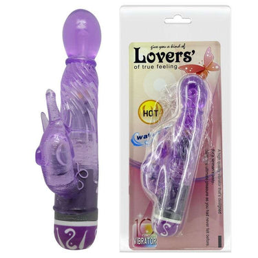 Vibratore Jelly Rabbit Viola con 10 ModalitĂ di Vibrazione Potenti